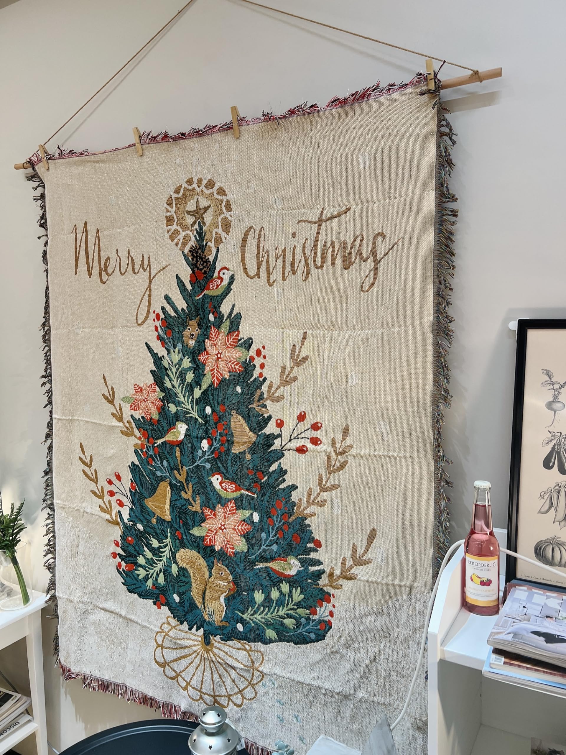 Amazon.co.jp: クリスマス,リス,ランケット, インテリア クリスマス